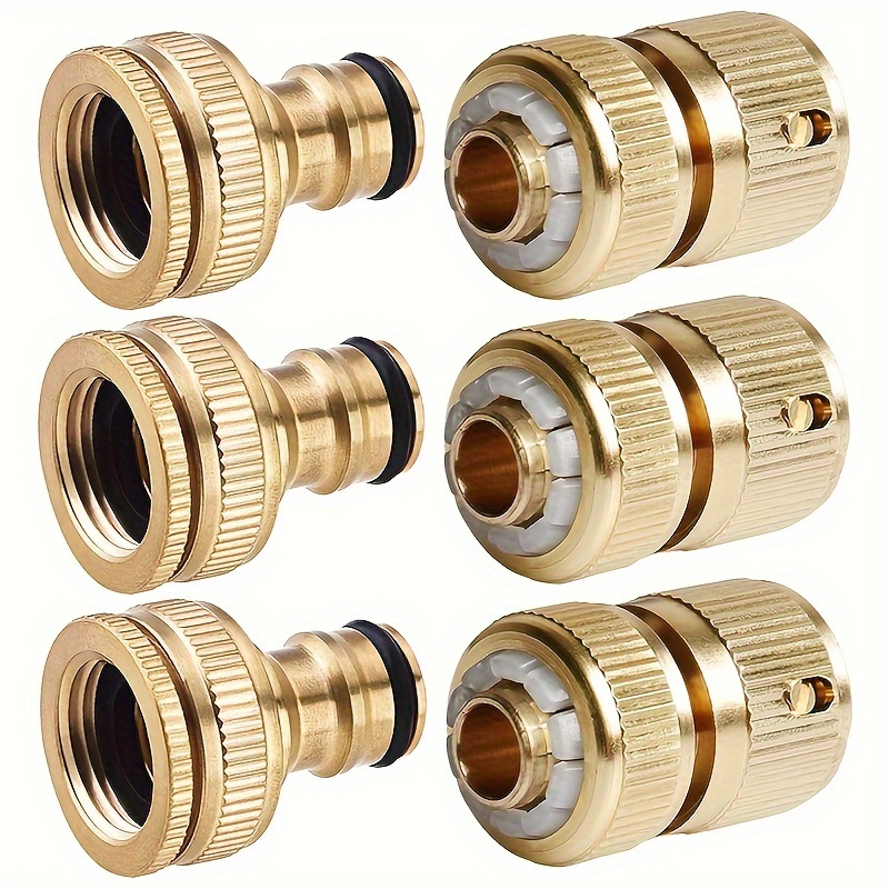 Smart Garden Hub - 3/5 Pairs Brass Garden Hose Connectors