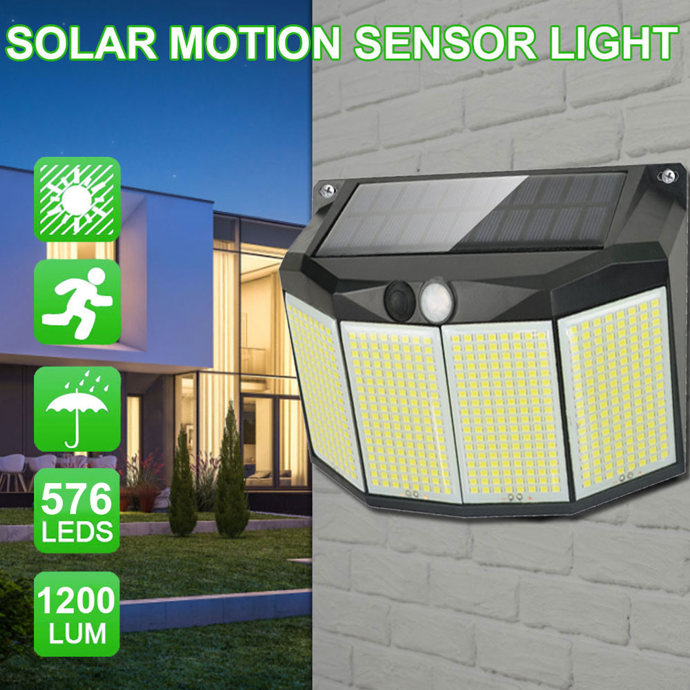 576LEDs Solar Powered Wall Lam - đánh giá và giá Smart Garden Solar Lights