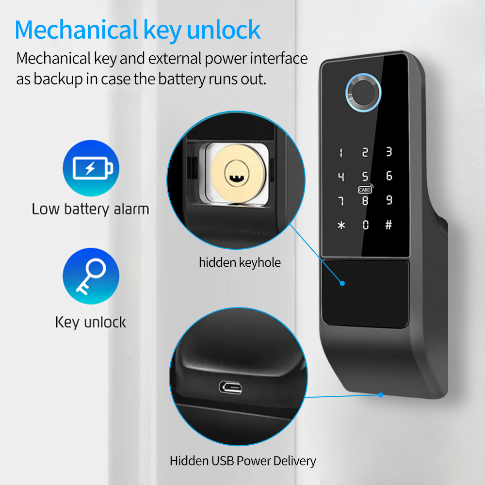 IP65 Waterproof TTLock Fingerp - đánh giá và giá Smart Garden Gate Lock