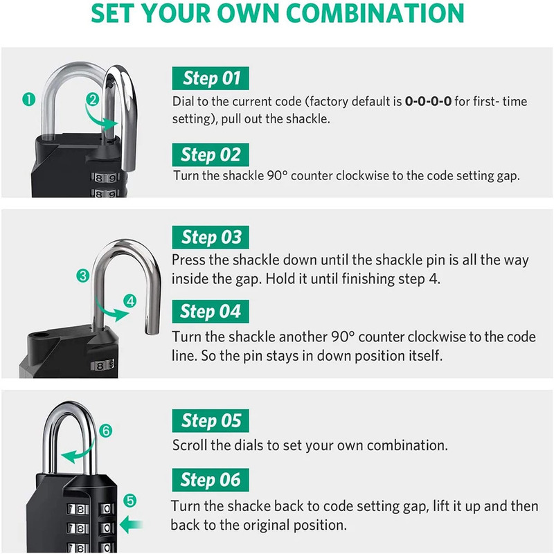 Outdoor Security Combination P - đánh giá và giá Smart Garden Gate Lock