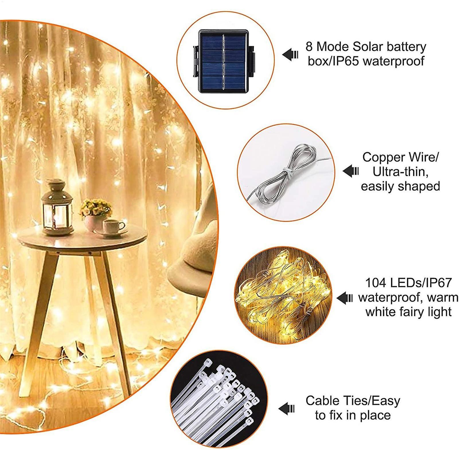 104 LED Umbrella String Light  - đánh giá và giá Smart Garden Umbrella