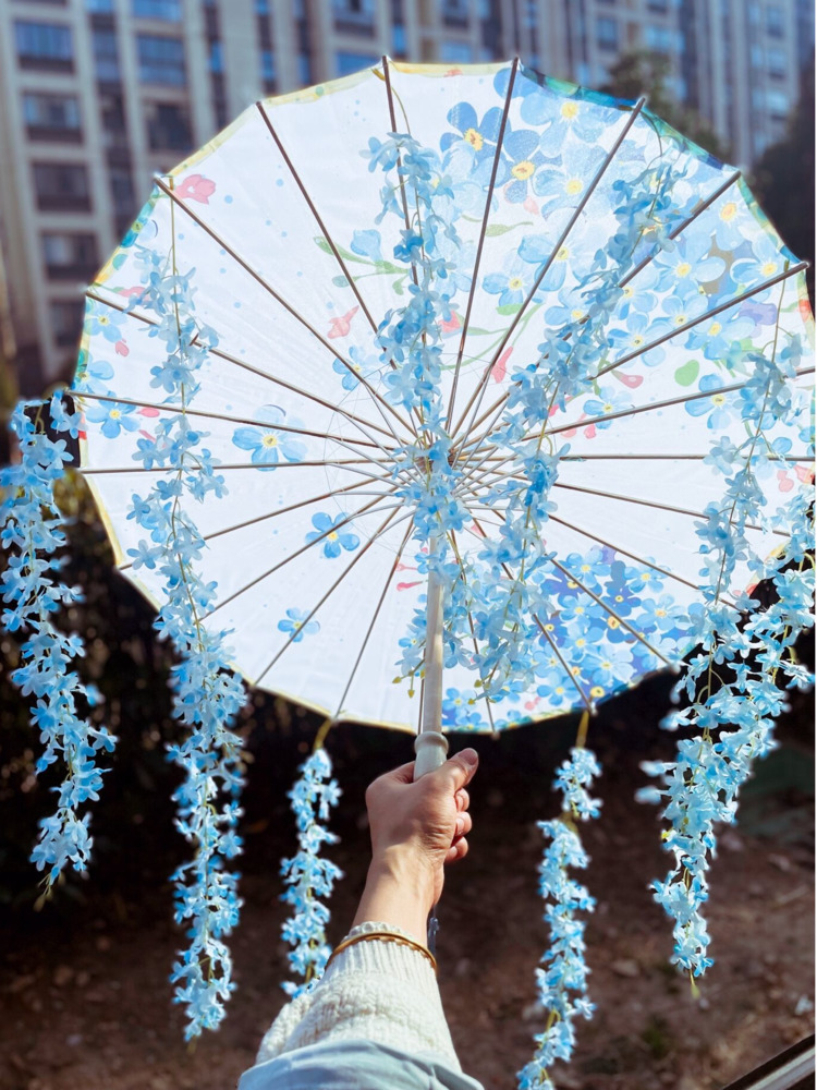 82CM 32'' Skyblue Hanfu Paraso - đánh giá và giá Smart Garden Umbrella